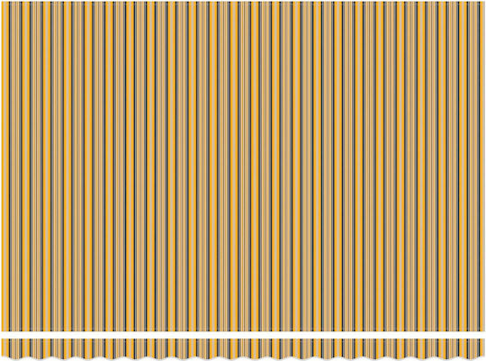 vidaXL Cadru Pentru Copertină Galben Cu Strat PU 3.5x4.5m