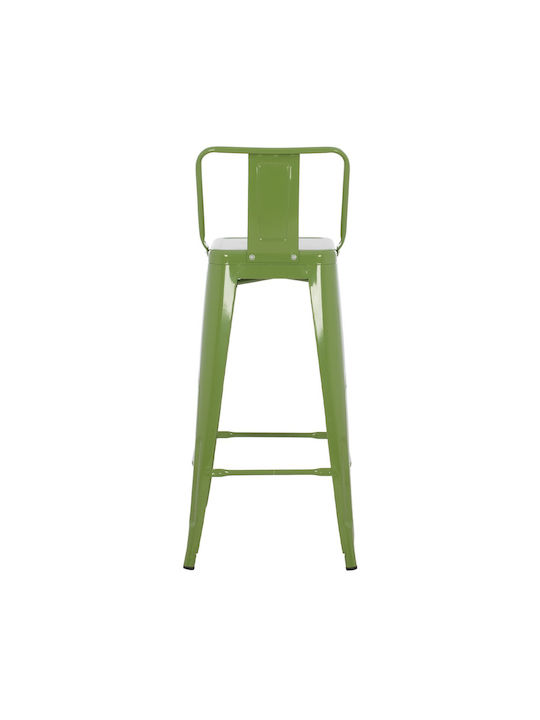 Metallischer Gartenhocker für Bar Außenbereich Light Olive Grün 43x43x100cm