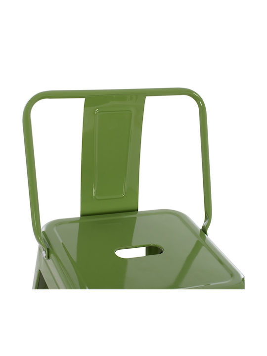 Metallischer Gartenhocker für Bar Außenbereich Light Olive Grün 43x43x100cm