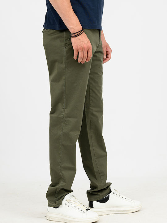Παντελόνι Chino Ελαστικό σε Ίσια Γραμμή Darkgreen