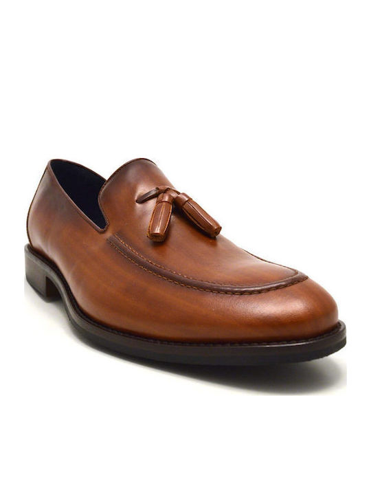 Δερμάτινα Ανδρικά Loafers σε Ταμπά Χρώμα