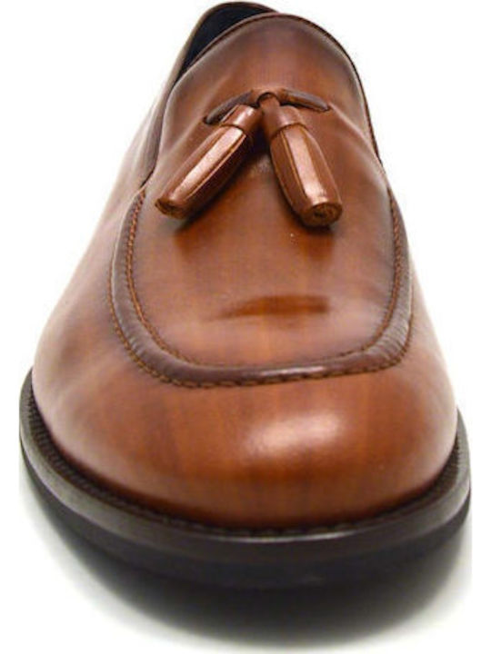 Δερμάτινα Ανδρικά Loafers σε Ταμπά Χρώμα