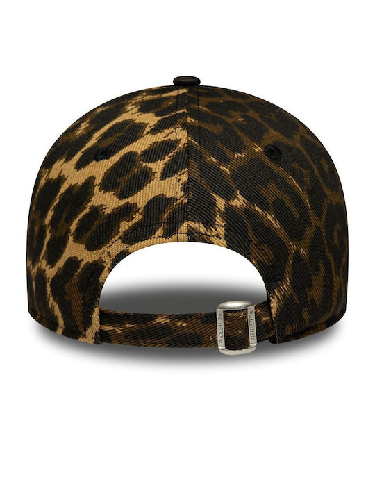 New Era Ac Milan Women's Leopard Open Brown 9forty Cap Jockey Leopard Pattern