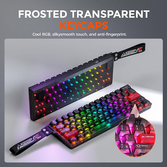 Dareu Cool60 Ηall Effect Gaming Πληκτρολόγιο 60% με Magnetic διακόπτες και RGB φωτισμό (Αγγλικό US)