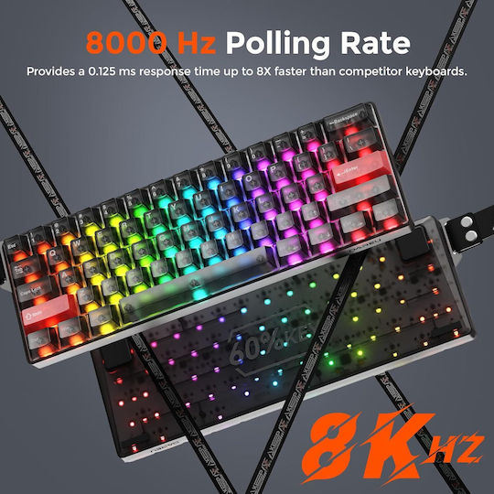 Dareu Cool60 Ηall Effect Gaming Πληκτρολόγιο 60% με Magnetic διακόπτες και RGB φωτισμό (Αγγλικό US)