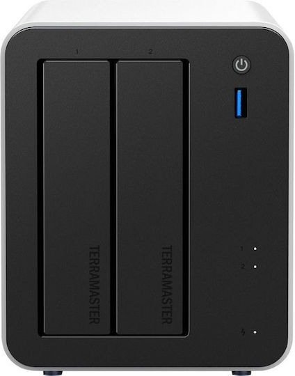 TerraMaster F2-425 Plus NAS με 2 θέσεις για HDD/M.2/SSD και 2 θύρες Ethernet