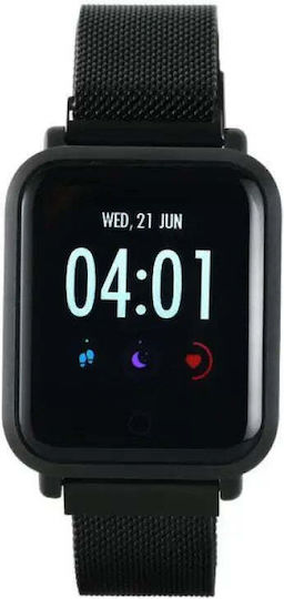 Canyon Smartwatch Rezistent la Apă cu Monitor de Puls (Negru)