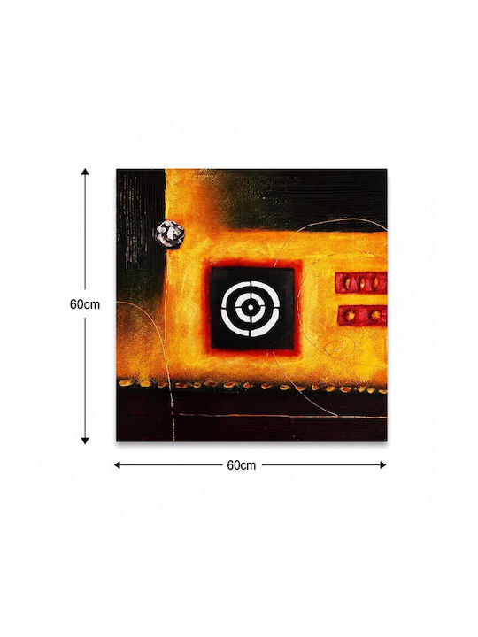 Inart Circled Πίνακας σε Καμβά 60x60cm