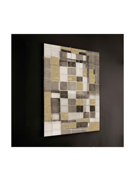Abstractio 788717 – Painted Acrylic Painting 100x130cm Golden Brushstrokes