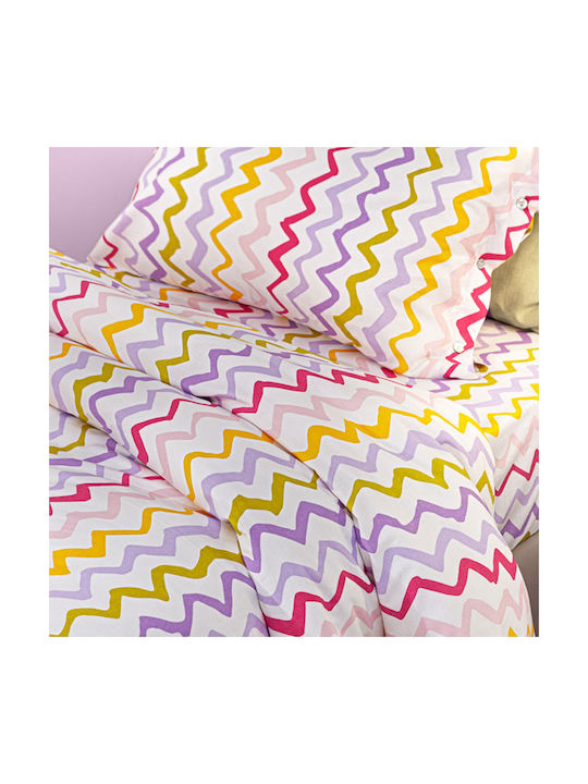 Guy Laroche Single Cotton Sheet Set Funny Pink 165x250cm