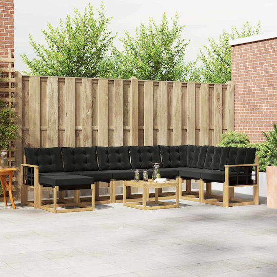 Garten- und Outdoor-Möbelsets 9 Stück mit Kissen Garten- und Outdoor-Möbelsets 9 Stück mit Kissen