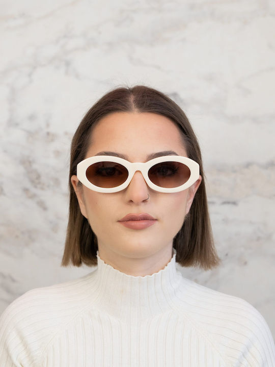 Monte Napoleone Beige Sunglasses With Frame
