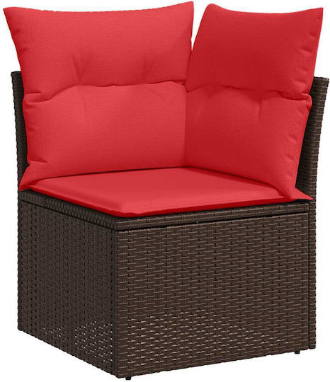 Garten- und Outdoor-Möbelsets 9 Stück Braun mit Kissen