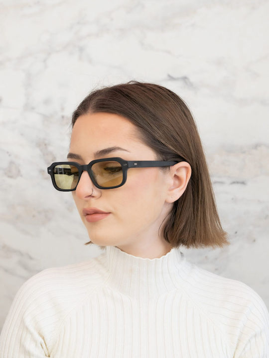 Tailor Made Unisex Sonnenbrillen mit Schwarzem Rahmen und Gelben Gläsern TM15326-C5