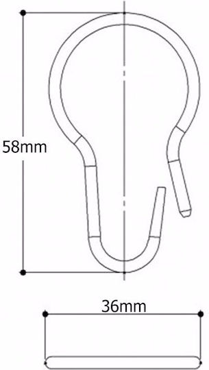 Curtain Hook for Hoops