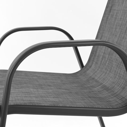 Outdoor Dining Set BRUNO 7pcs Gray