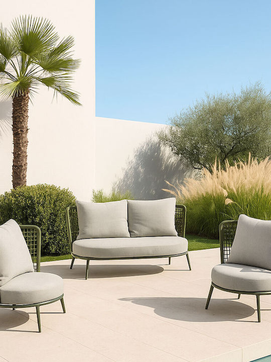 Garten- und Outdoor-Möbelsets Typsatz Wohnbereich 4 Stück ΛΑΔΙ mit Kissen