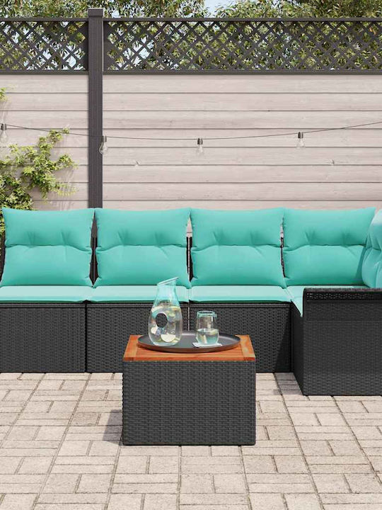 Garden & Outdoor Furniture Sets Living Room Set 6 Pieces Black