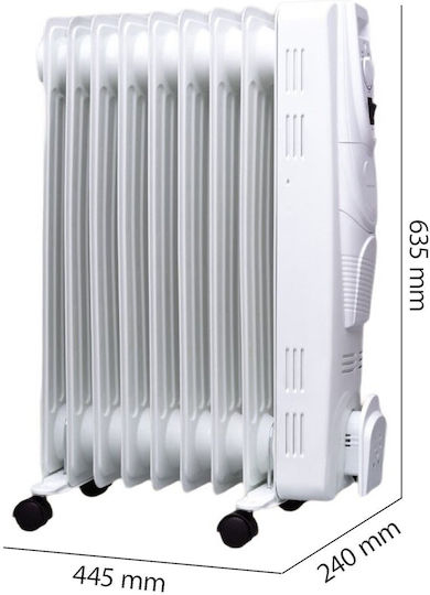 Gotze & Jensen Oil Filled Radiator with 8 Slices 2200W