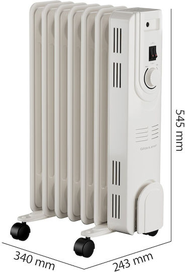 Gotze & Jensen Маслен Радиатор с 6 Ребра 1500W