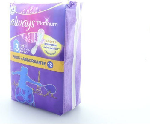 Always Platinum Ultra Night Sanitary Pads with Wings Night for Heavy Flow 6 Drops Size 3 in Double Pack 2x6pcs