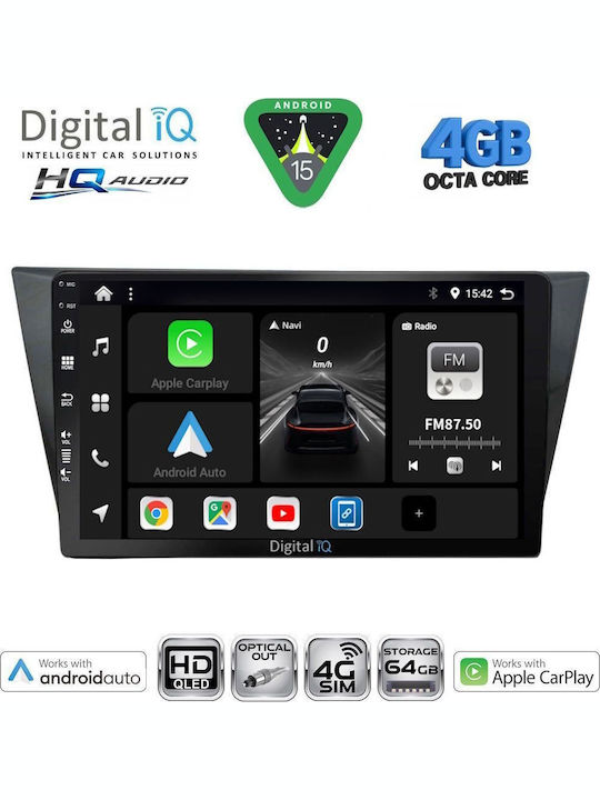 Digital IQ Car Audio System for Volkswagen Tiguan 2011-2016 Bluetooth USB WiFi GPS Apple CarPlay Android Auto with 9" Touch Screen