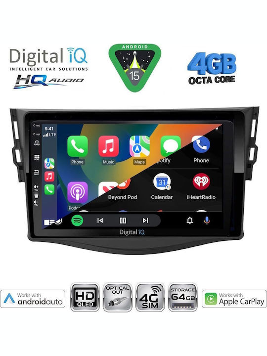 Digital IQ Car Audio System for Toyota RAV 4 2006-2012 (Bluetooth/USB/WiFi/GPS/Apple CarPlay/Android Auto) with 9" Touch Screen