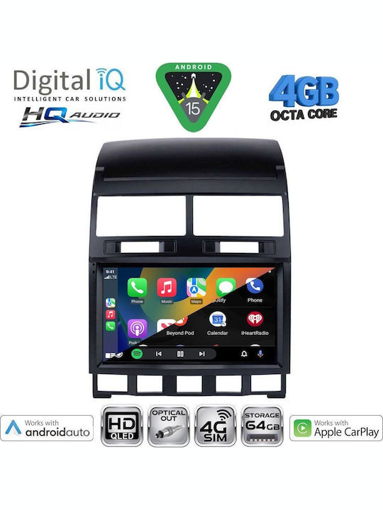 Digital IQ Car Audio System for Volkswagen Touareg 2003-2011 Bluetooth USB WiFi GPS Apple CarPlay Android Auto with 9" Touch Screen