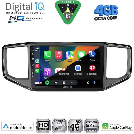 Digital IQ Car Audio System for Volkswagen Crafter 2017 with Touch Screen 10" Bluetooth USB Wi-Fi GPS Apple CarPlay Android Auto Digital IQ