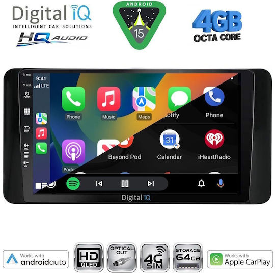 Digital IQ Ηχοσύστημα Αυτοκινήτου για Toyota Land Cruiser 2023-2026 (Bluetooth/USB/WiFi/GPS/Apple-Carplay/Android-Auto) με Οθόνη Αφής 10"