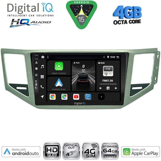 Digital IQ Ηχοσύστημα Αυτοκινήτου 2004-2014 (Bluetooth/USB/WiFi/GPS/Apple-Carplay/Android-Auto) με Οθόνη Αφής 10"