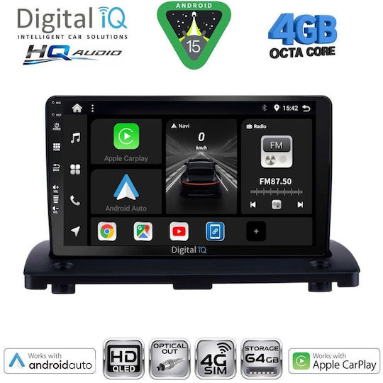 Digital IQ Ηχοσύστημα Αυτοκινήτου για Volvo C30 / S40 2004-2013 (Bluetooth/USB/WiFi/GPS/Apple-Carplay/Android-Auto) με Οθόνη Αφής 9"