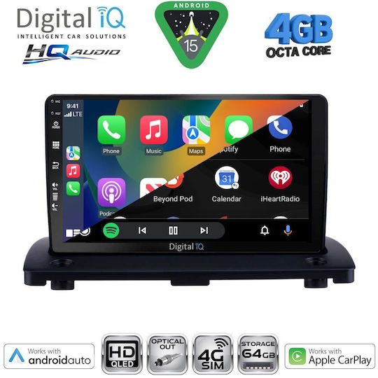 Digital IQ Ηχοσύστημα Αυτοκινήτου για Volvo XC 90 2002-2014 (Bluetooth/USB/WiFi/GPS/Apple-Carplay/Android-Auto) με Οθόνη Αφής 9"