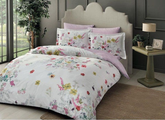 Tac Σετ Παπλωματοθήκη 200x220cm Διπλή με 4 Μαξιλαροθήκες & 1 Σεντόνι Benicia