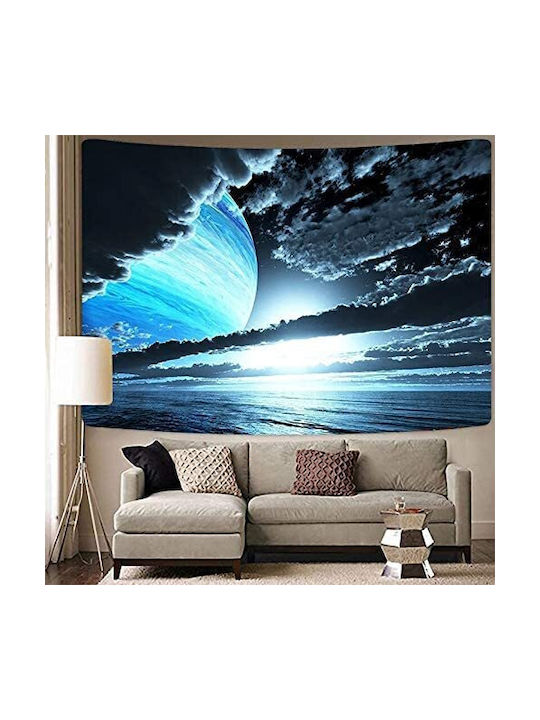 FRIPIA Decorațiune Tapiserie Lucrată Manual Albastră Din Țesătură 200x150cm