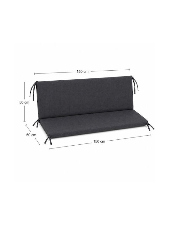 Pucioasa Perna Swing Cushion Pentru Scaune De Grădină Cu Spătar Gri Antracit 50x150cm