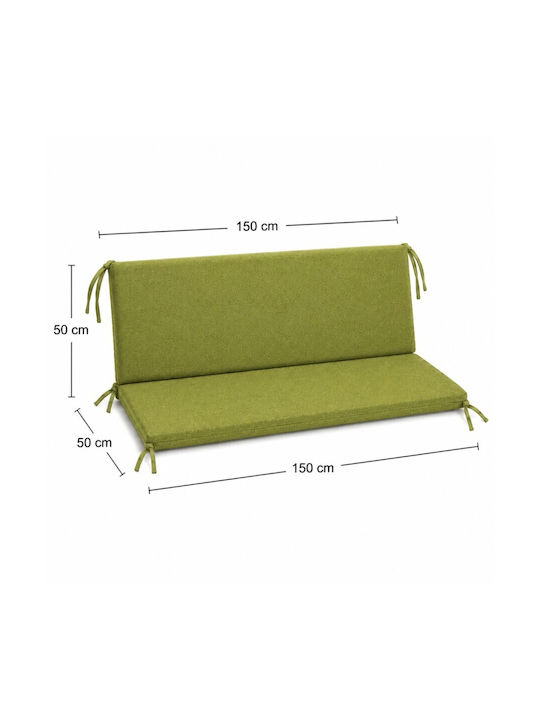 Pucioasa Garden Swing Cushion with Backrest Green 50x150cm