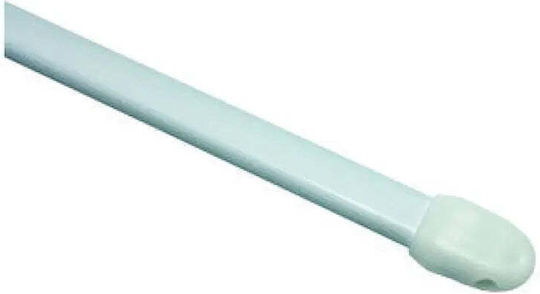 Gardinia Extendable Metallic Curtain Pole Single 80-120cm White Gardinia Extendable Metallic Curtain Pole Single 80-120cm White
