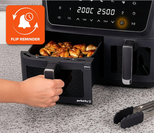 Eldom Air Fryer with Double Removable Container 11l Black FR220