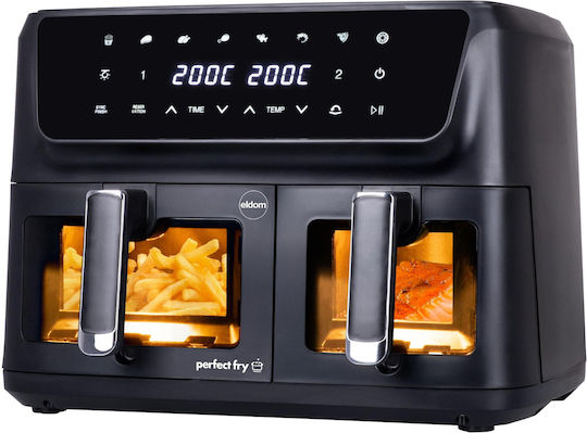 Eldom Air Fryer with Double Removable Container 11l Black FR220