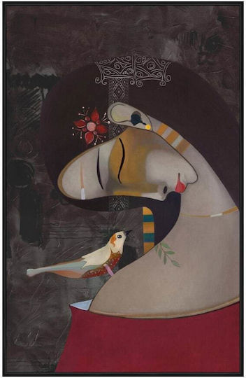 Internality Decorative Painting 70x110x5cm Canvas Multicolor Wood C542956
