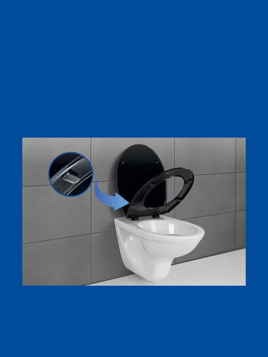 Toilet Seat Plastic Black