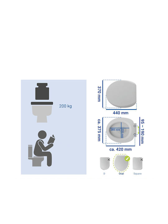 Toilet Seat Plastic Black
