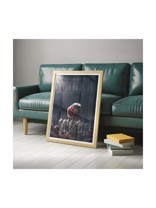 Poster Nba Jordan Trophies Snk62 40cm X 50cm Κορνίζα Καφέ Ξύλου