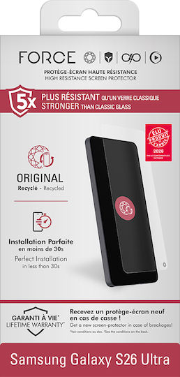 Force Glass Screen Protector Galaxy S26 Ultra 2d Organic Anti-shock Glass Transparent