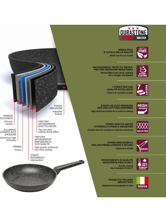 Pedrini Maori Double Pan Made of Aluminum with Non-Stick Coating 22cm