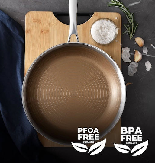 Bergner Masterpro Stainless Steel Pan with Non-Stick Coating 28cm