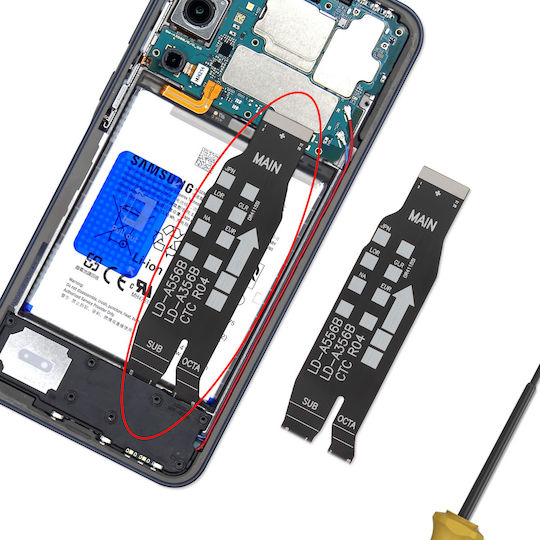 Clappio Mainboard Connection Flex Cable Galaxy A35 5g Black