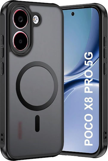 Techsuit Purefrost Umschlag Rückseite Silikon Schwarz Poco X8 Pro