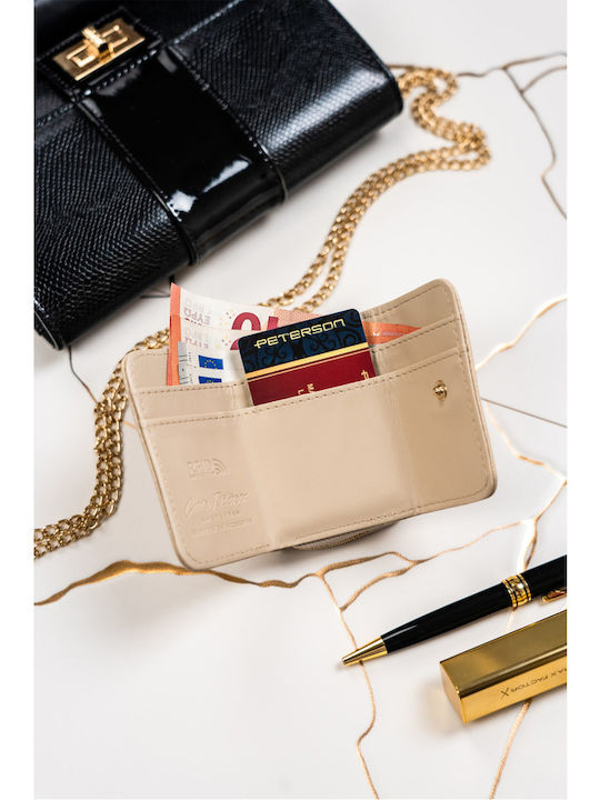Damenbrieftasche mit RFID Beiges PTN 011-HB-PUS